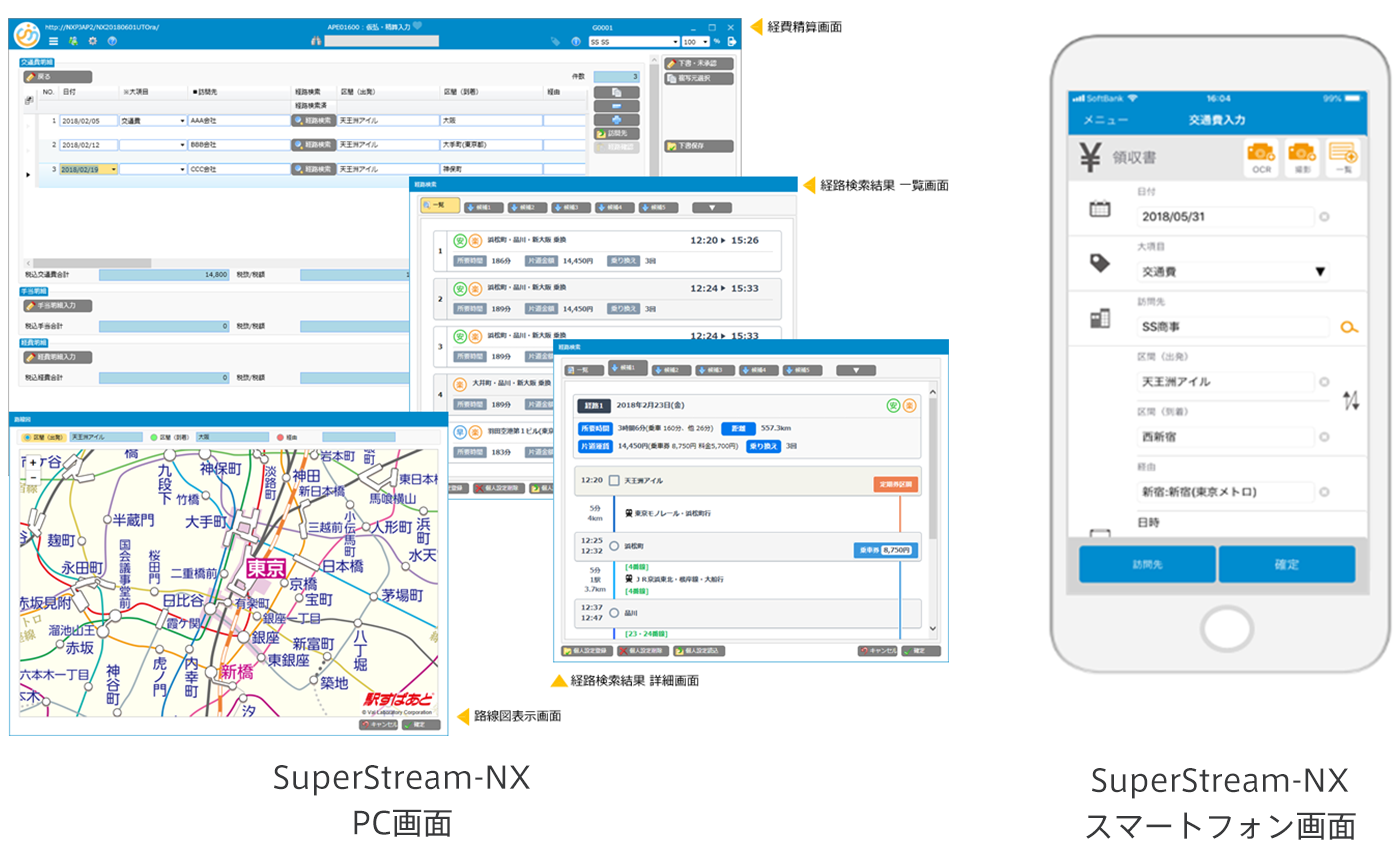 SuperStream-NXの画面イメージ