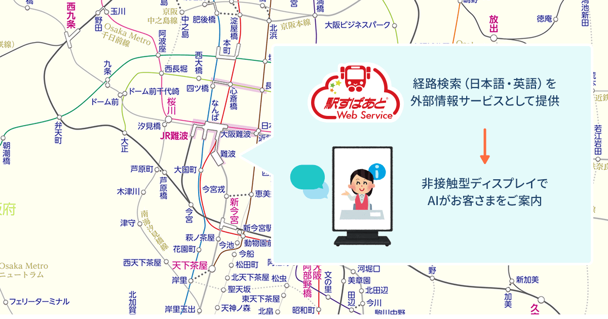 「駅すぱあとWebサービス」提供イメージ